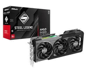 ASRock AMD Radeon RX 9070 XT Steel Legend Dark 16GB